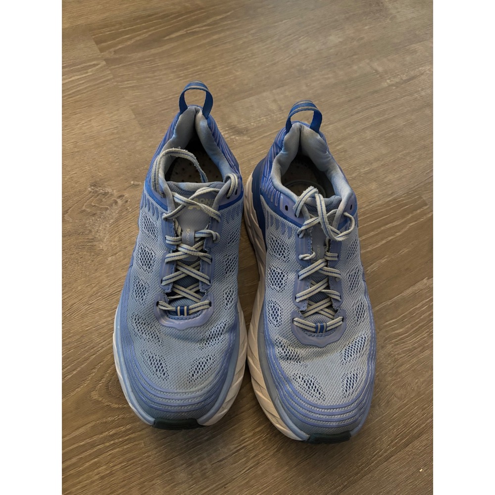 Hoka‎ Bondi 6 Women's Running Shoes Blue Comfort Sneakers 10.5 READ DESCRIPTION